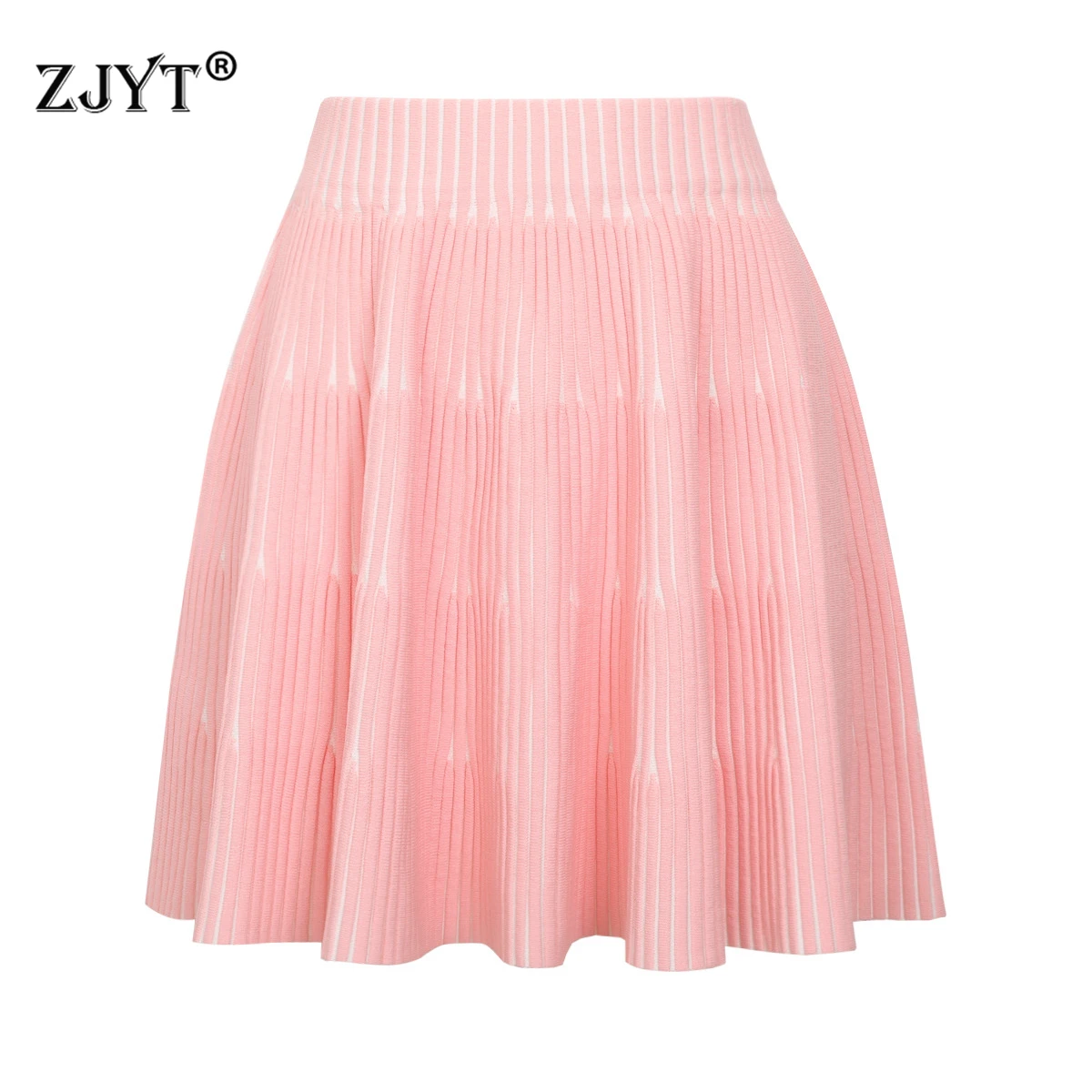 ZJYT осенне-зимние вязаные мини-юбки для женщин, новинка 2023 года, модная плиссированная милая повседневная юбка с эластичной резинкой на талии, вечерние женские Faldas 
ZJYT осенне-зимние вязаные мини-юбки для женщин, новинка 2023 года, модная плиссированная милая повседневная юбка с эластичной резинкой на талии, вечерние женские Faldas