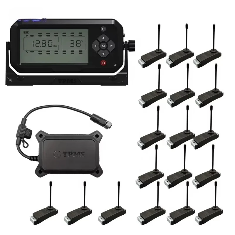 Internal 18 Tires Internal Bundled Sensors Truck TPMS Tire Pressure System Alarm System
Internal 18 Tires Internal Bundled Sensors Truck TPMS Tire Pressure System Alarm System