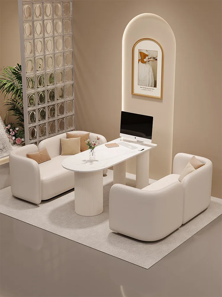 Cream Wind Beauty Salon Negotiates Table and Chair Combination High-end Wedding Shop Rest Area Negotiates Single Table Nail Shop
Cream Wind Beauty Salon Negotiates Table and Chair Combination High-end Wedding Shop Rest Area Negotiates Single Table Nail Shop