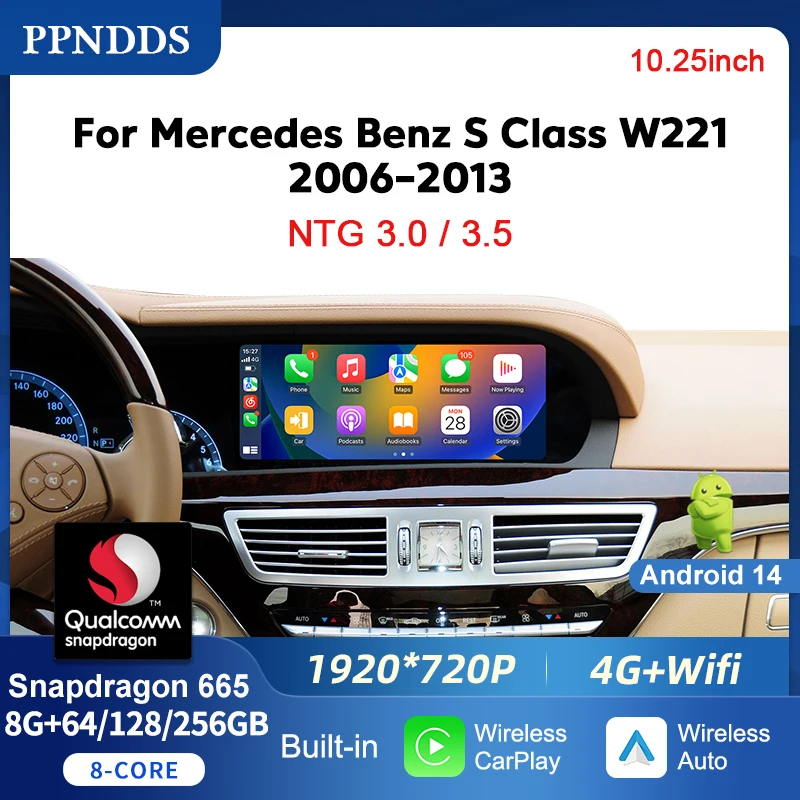 PPNDDS Android 14 CarPlay Original Car Style Screen For Mercedes Benz S Class W221 2006-2013Car Multimedia Player GPS
PPNDDS Android 14 CarPlay Original Car Style Screen For Mercedes Benz S Class W221 2006-2013Car Multimedia Player GPS