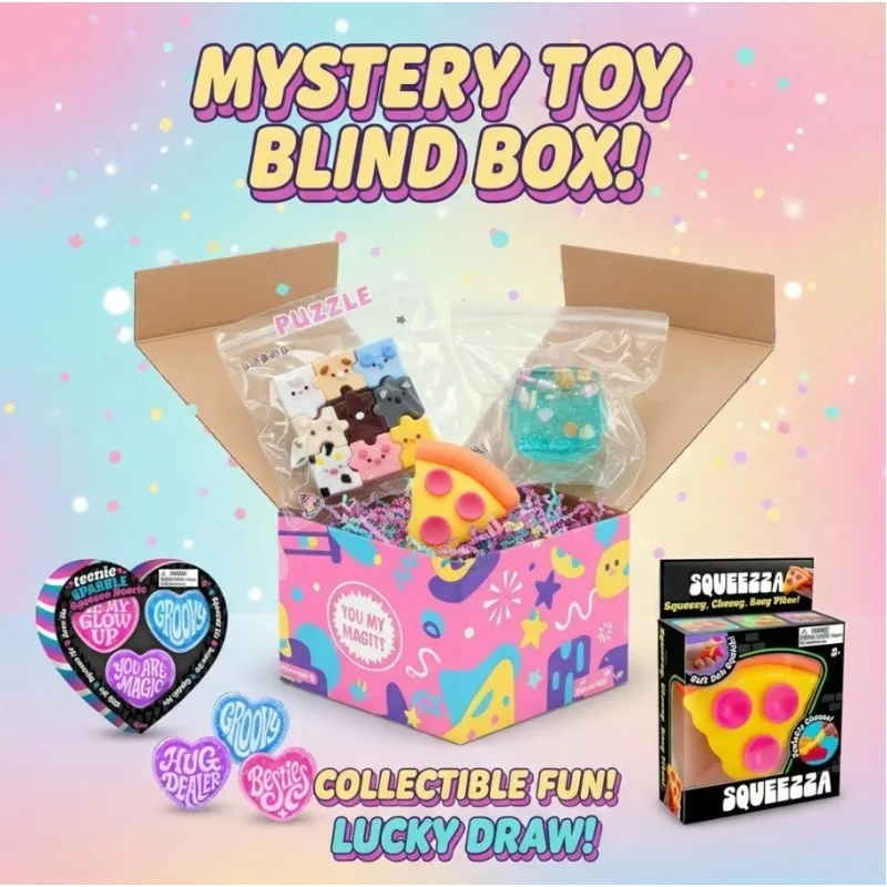 Single Mystery Squishy Toy Box Lovely Mixed Shapes Soft Sensory Stress Relief Cute Surprise Gift Pack
Single Mystery Squishy Toy Box Lovely Mixed Shapes Soft Sensory Stress Relief Cute Surprise Gift Pack