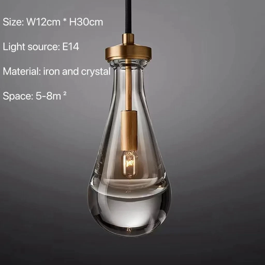 Modern Glass Water Droplet Pendant Lights for Bedroom Bedside Bathroom Hanging Lamp Ceiling Chandeliers Decoration Lighting Led
Modern Glass Water Droplet Pendant Lights for Bedroom Bedside Bathroom Hanging Lamp Ceiling Chandeliers Decoration Lighting Led