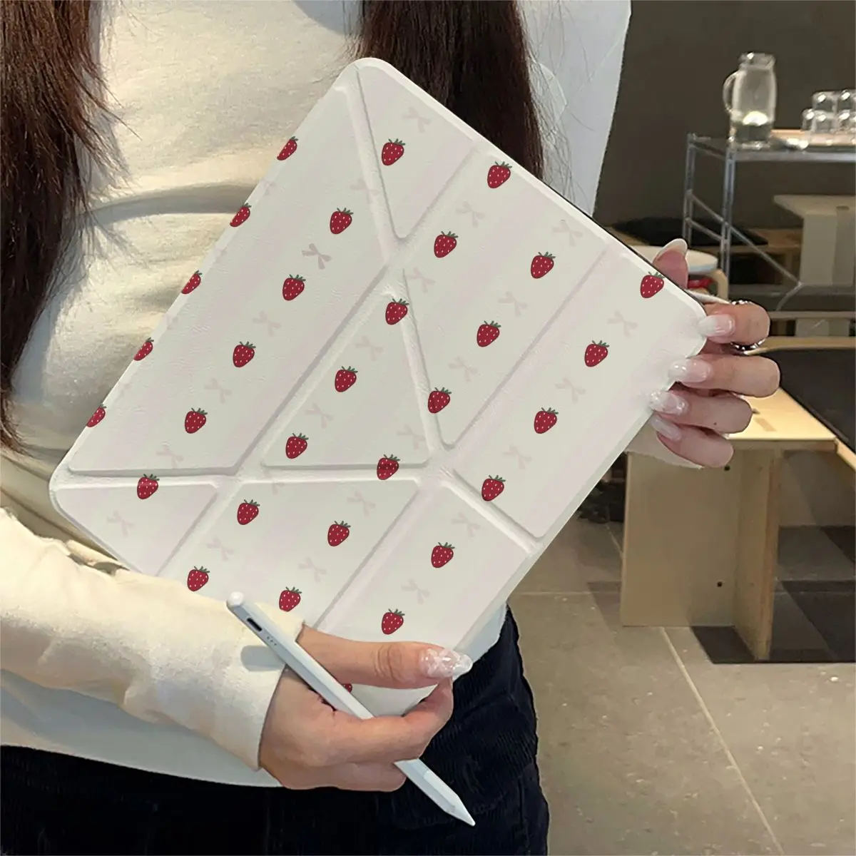 Korean White Cream Strawberry Pink Polka Dots For iPad Pro Air M5 M4 M3 M2 2 1 11th A16 12.9" 10 9 8 7 6 5 Th Mini 7 6 Case
Korean White Cream Strawberry Pink Polka Dots For iPad Pro Air M5 M4 M3 M2 2 1 11th A16 12.9" 10 9 8 7 6 5 Th Mini 7 6 Case