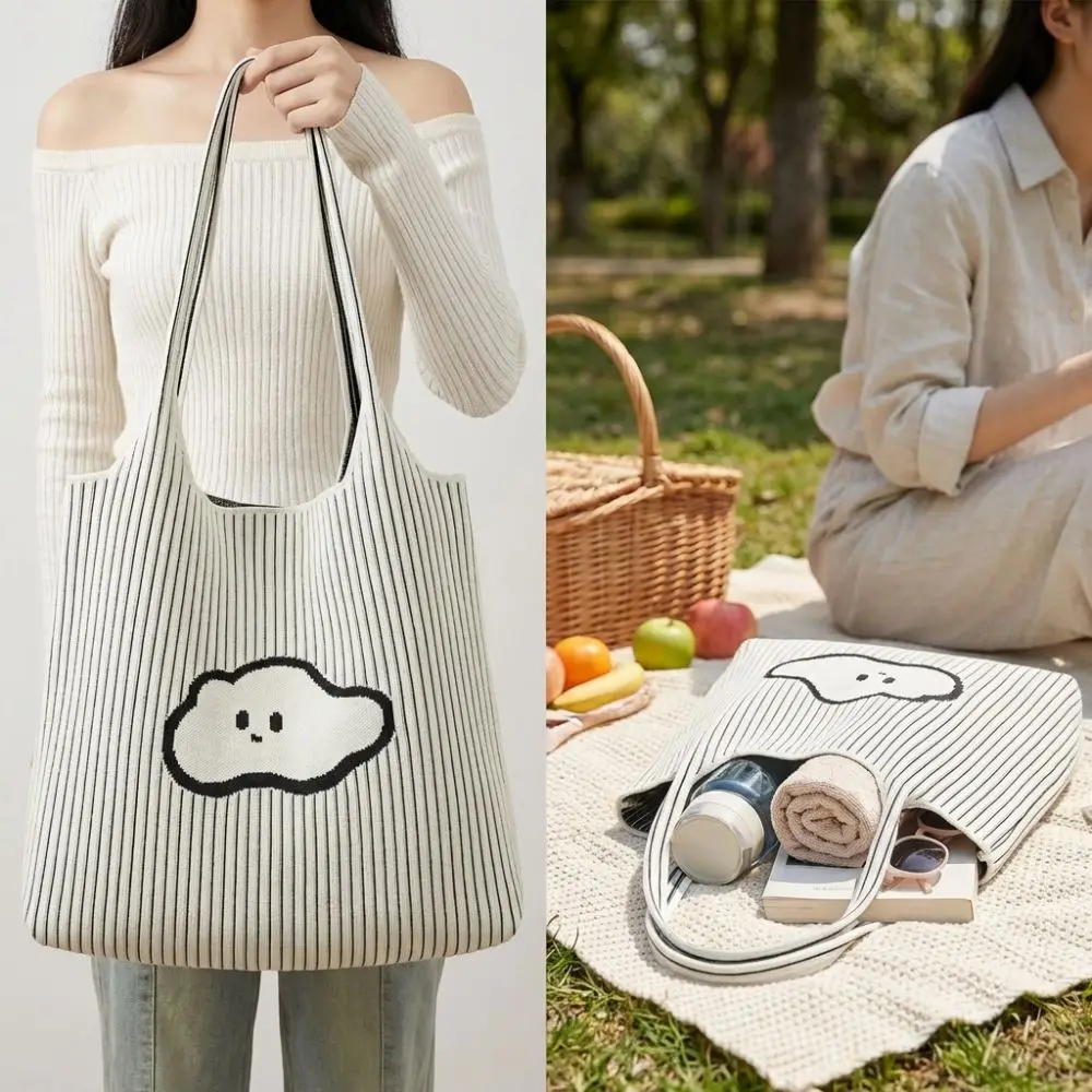 Retro Large Capacity Shoulder Bag Stripe Korean Style Beach Bag Waterproof Underarm Bag Women
Retro Large Capacity Shoulder Bag Stripe Korean Style Beach Bag Waterproof Underarm Bag Women