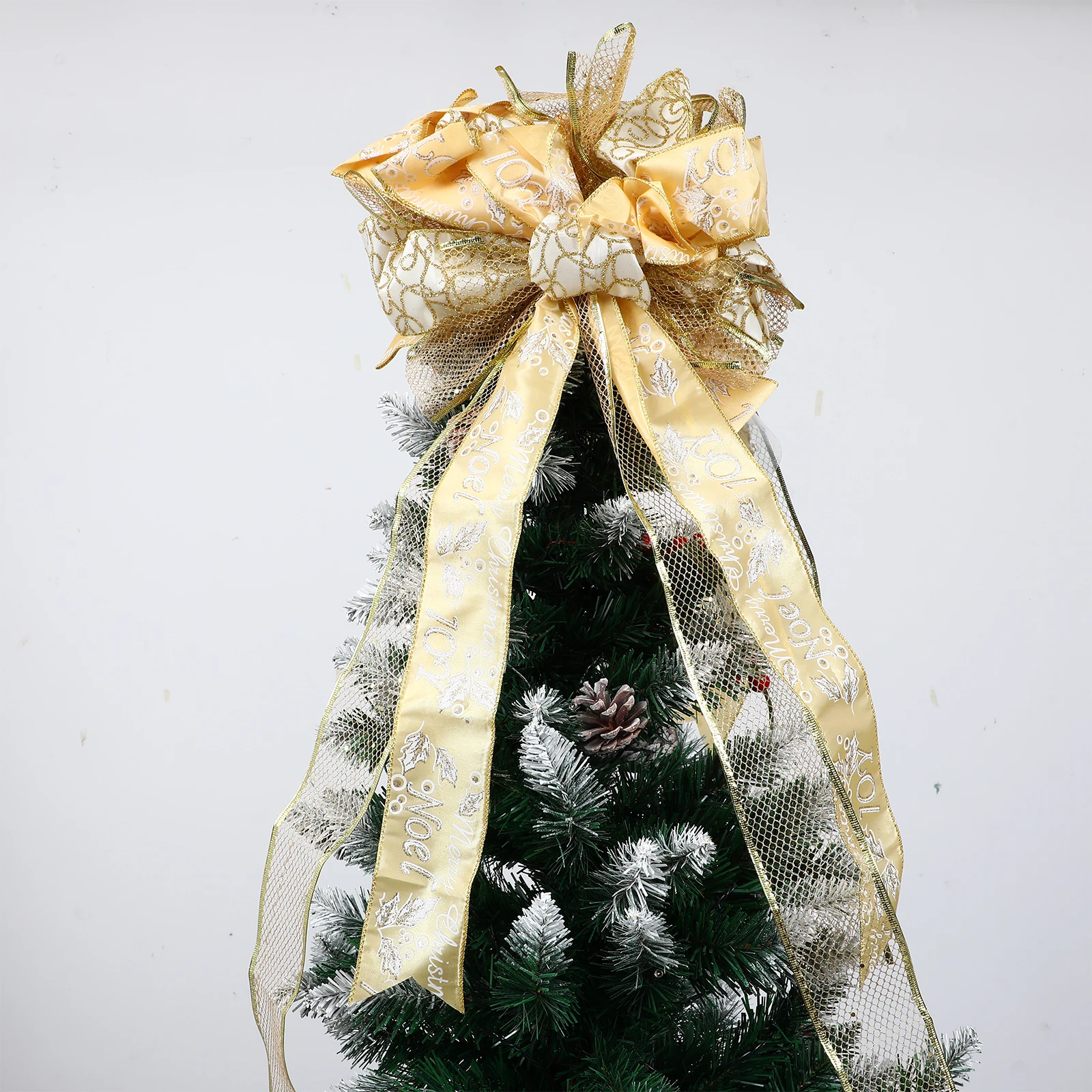 1pc Bowknot Tree Topper Christmas Tree Decor Festive Treetop Adornment Xmas Ornament Party Holiday Decoration Treetop Bowknot
1pc Bowknot Tree Topper Christmas Tree Decor Festive Treetop Adornment Xmas Ornament Party Holiday Decoration Treetop Bowknot