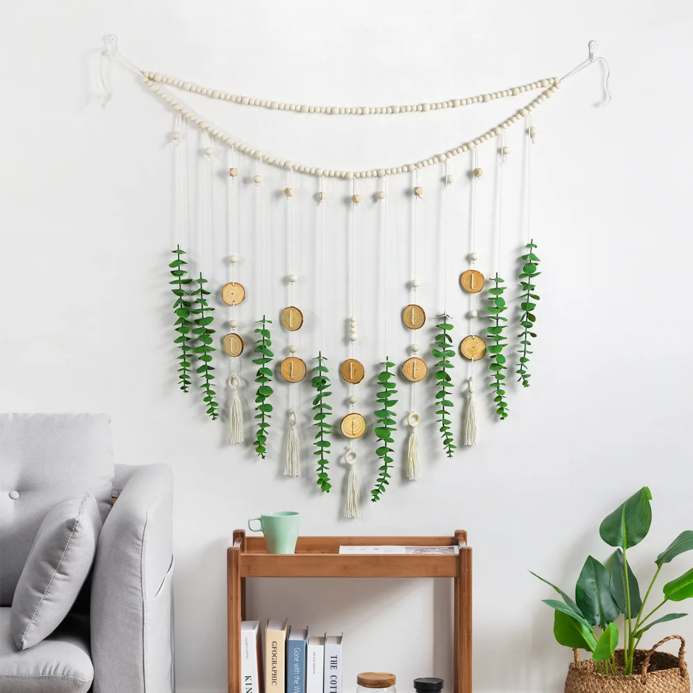 Artificial Eucalyptus Wall Decor Boho Home Decorations Hanging Wooden Bead Garland for Large Bedroom Bathroom Living Room Decor
Artificial Eucalyptus Wall Decor Boho Home Decorations Hanging Wooden Bead Garland for Large Bedroom Bathroom Living Room Decor