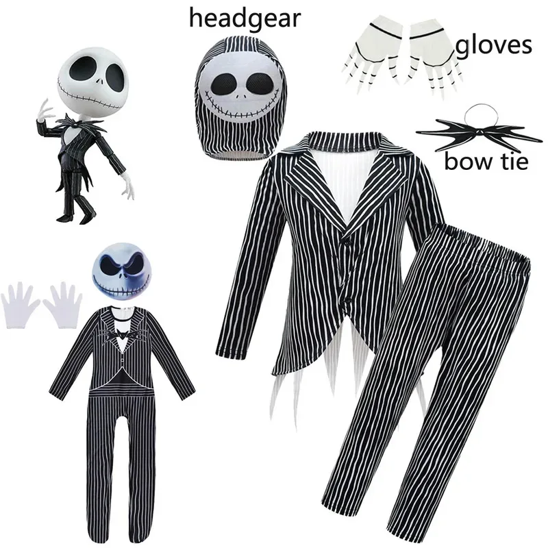 Kids Hallween Clothes The Nightmare Before Christmas Jack Skellington Cartoon Cosplay Costume Halloween Uniform Outfits for Boys
Kids Hallween Clothes The Nightmare Before Christmas Jack Skellington Cartoon Cosplay Costume Halloween Uniform Outfits for Boys