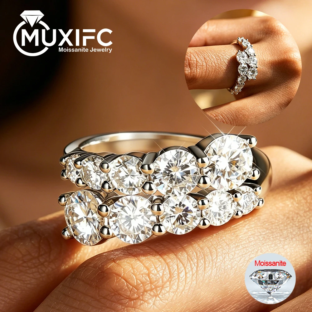 Round Cut Full Moissanite Ring For Women S925 Silver D VVS 10 Gems Lab Diamond Adjustable Open Wedding Ring Band Fine Jewelry
Round Cut Full Moissanite Ring For Women S925 Silver D VVS 10 Gems Lab Diamond Adjustable Open Wedding Ring Band Fine Jewelry