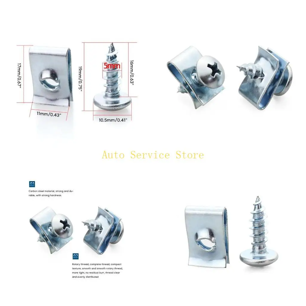 462A 20 Sets Front Shield-Grille Screw Bolt U Nut U Type Nut Car Fastener Clips with Screws Auto Mounting Fastener Clips
462A 20 Sets Front Shield-Grille Screw Bolt U Nut U Type Nut Car Fastener Clips with Screws Auto Mounting Fastener Clips