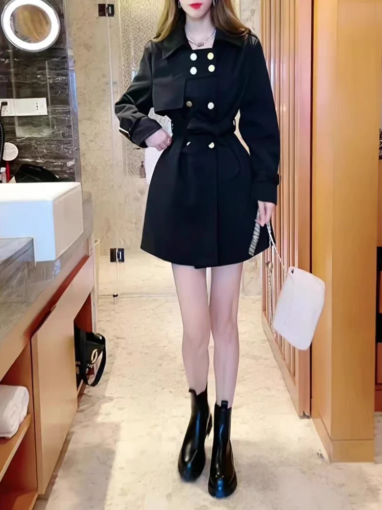 Trench Women Lace-up Solid Minimalist Fashion Leisure All-match Comfortable Female Tender England Style Autumn Temperament New
Trench Women Lace-up Solid Minimalist Fashion Leisure All-match Comfortable Female Tender England Style Autumn Temperament New