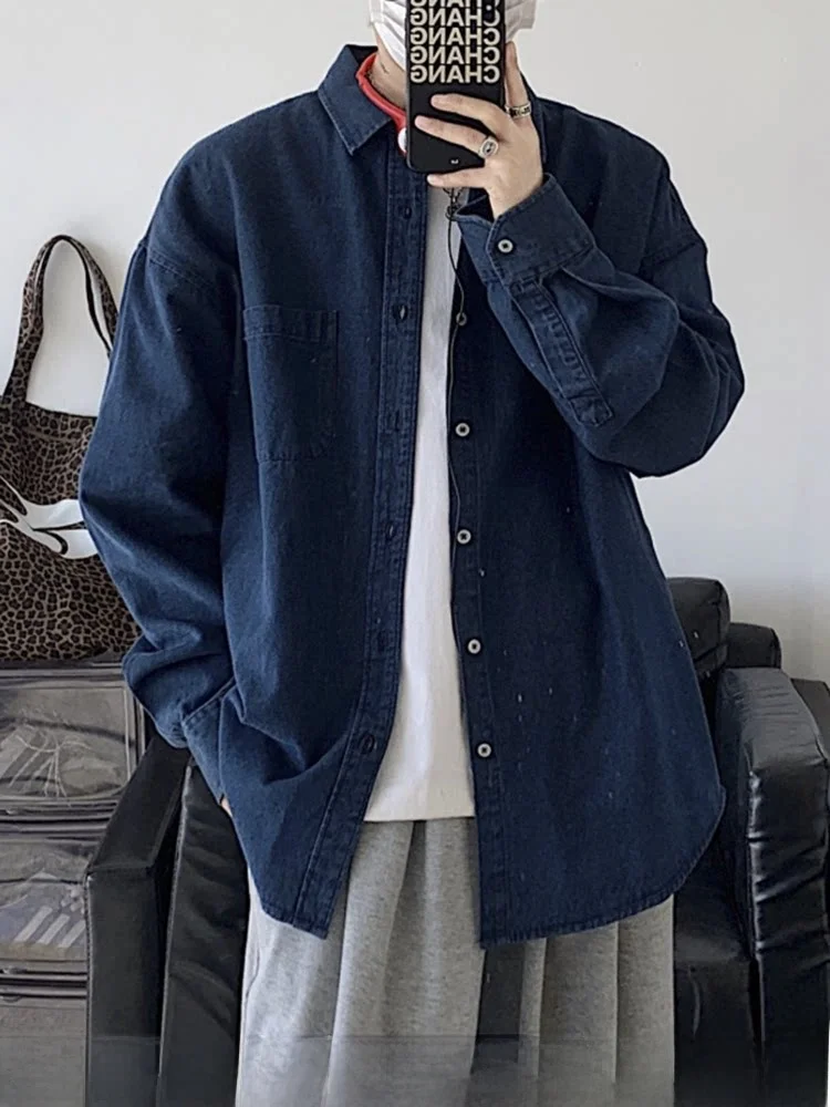 American Retro Denim irt Men's Long Sve Loose Casual Coat Spring New Sle Cool Brand Haome Casual Windbreaker
American Retro Denim irt Men's Long Sve Loose Casual Coat Spring New Sle Cool Brand Haome Casual Windbreaker