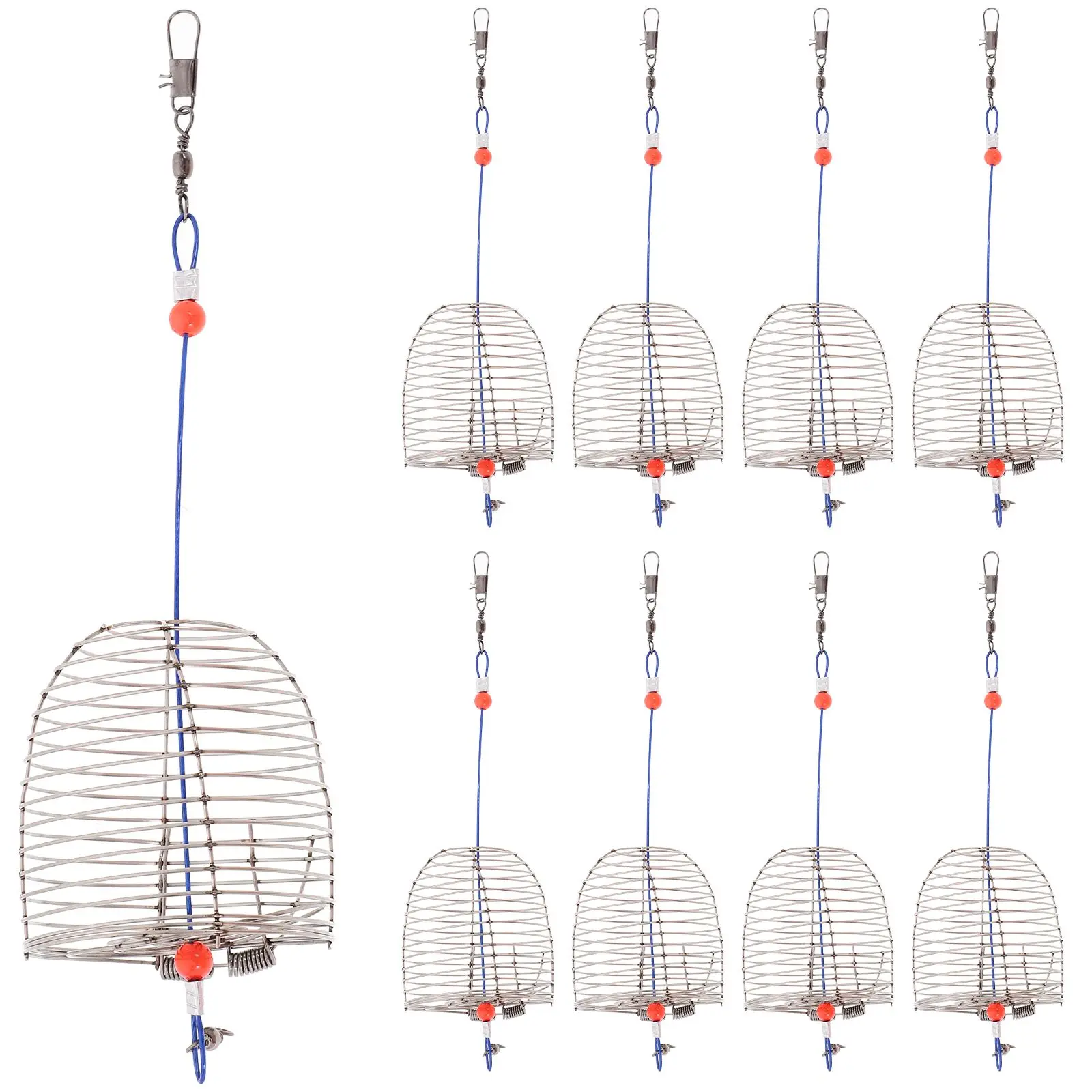 10 pcs Bait Carp Feeder Stainless Steel Basket Lure Cage Metal Bait Cage Fishing Tackle for Eel Crab Lobster Shrimp Crayfish
10 pcs Bait Carp Feeder Stainless Steel Basket Lure Cage Metal Bait Cage Fishing Tackle for Eel Crab Lobster Shrimp Crayfish