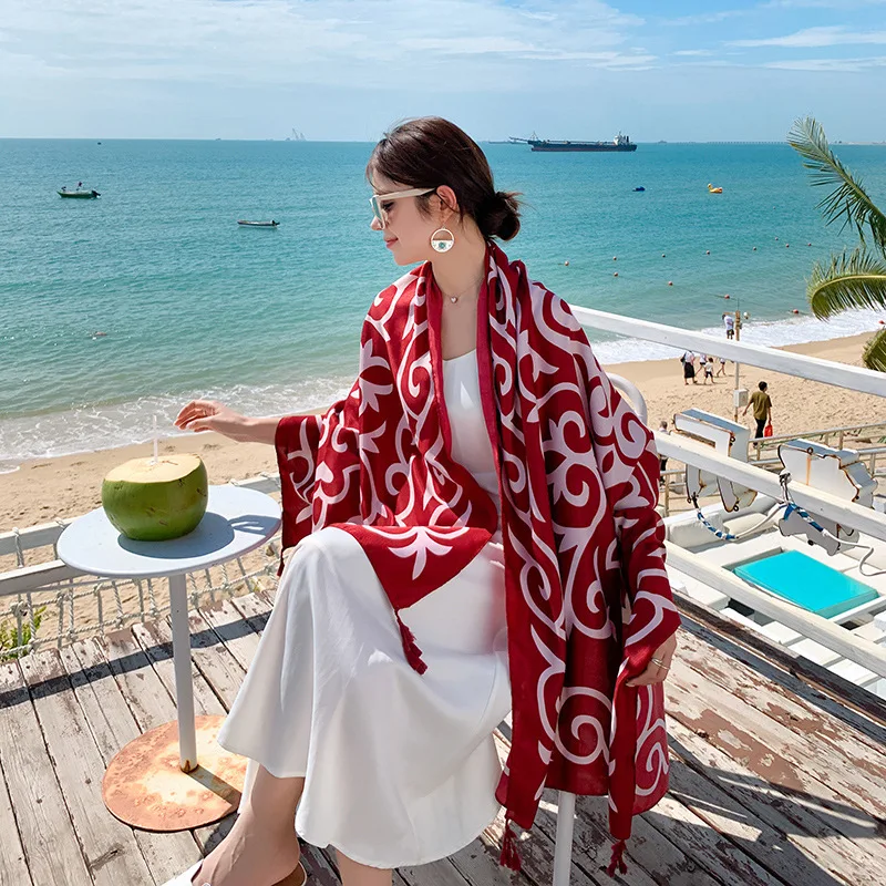 Spring/Summer Thin Silk Scarf, Ethnic Style, Beach Sunscreen, Sandproof, Ultra Versatile, Stylish & Trendy Fashion Accessory
Spring/Summer Thin Silk Scarf, Ethnic Style, Beach Sunscreen, Sandproof, Ultra Versatile, Stylish & Trendy Fashion Accessory