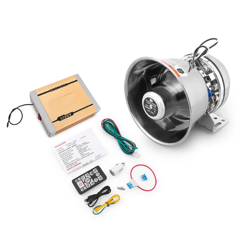 DC 12V 130dB Car Warning Alarm With Mp3 function Customizable Sound Speaker Police Siren Horn With Amplifiers,MIC System
DC 12V 130dB Car Warning Alarm With Mp3 function Customizable Sound Speaker Police Siren Horn With Amplifiers,MIC System