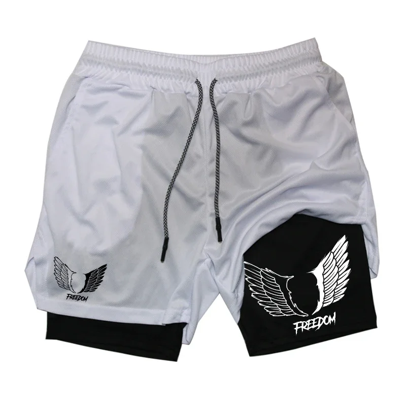 Angel Wings Graphic 2-in-1 Men's Fitness Running Shorts Sports Breathable Shorts with Mobile Pocket Towel Ring Men's Shorts
Angel Wings Graphic 2-in-1 Men's Fitness Running Shorts Sports Breathable Shorts with Mobile Pocket Towel Ring Men's Shorts