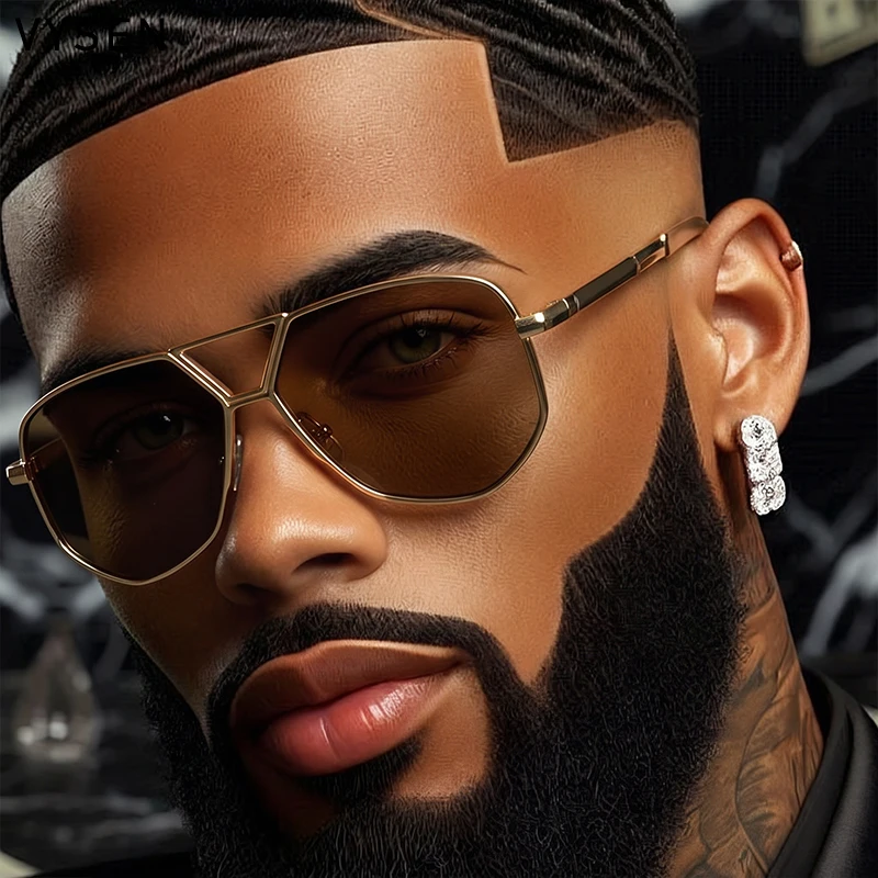 Steampunk Square Polygon Punk Sunglasses Men 2026 Luxury Brand Vintage Oversized Pilot Double Bridge Sun Glasses for Male Shades
Steampunk Square Polygon Punk Sunglasses Men 2026 Luxury Brand Vintage Oversized Pilot Double Bridge Sun Glasses for Male Shades