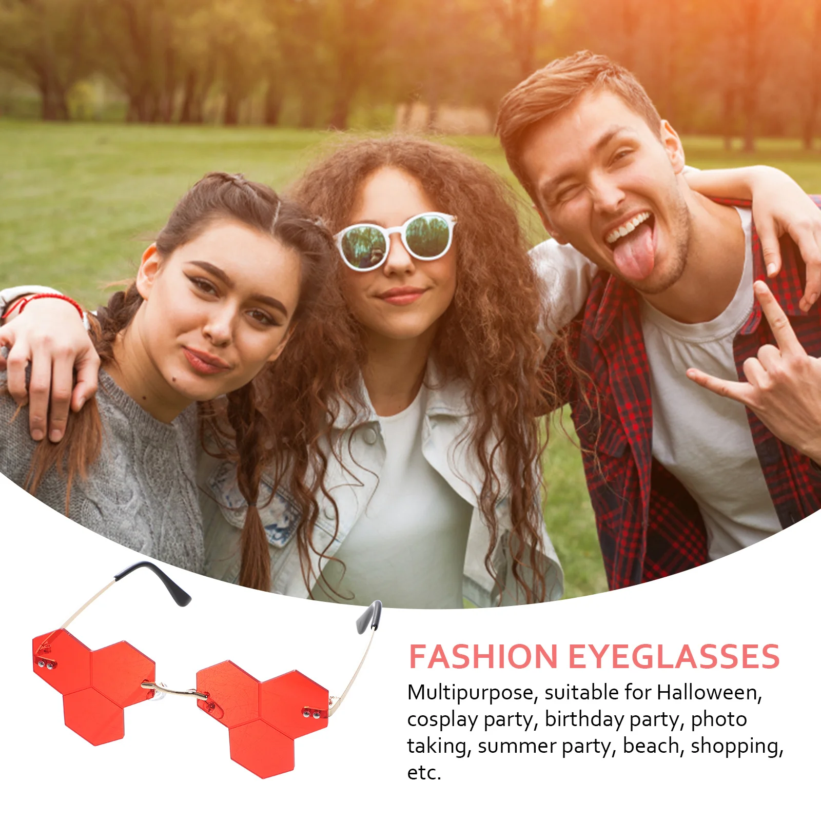 1Pair Unisex Creative Sunglasses Frameless Party Eyewear Durable Smooth Gift for Friends Fashion Eyeglasses
1Pair Unisex Creative Sunglasses Frameless Party Eyewear Durable Smooth Gift for Friends Fashion Eyeglasses