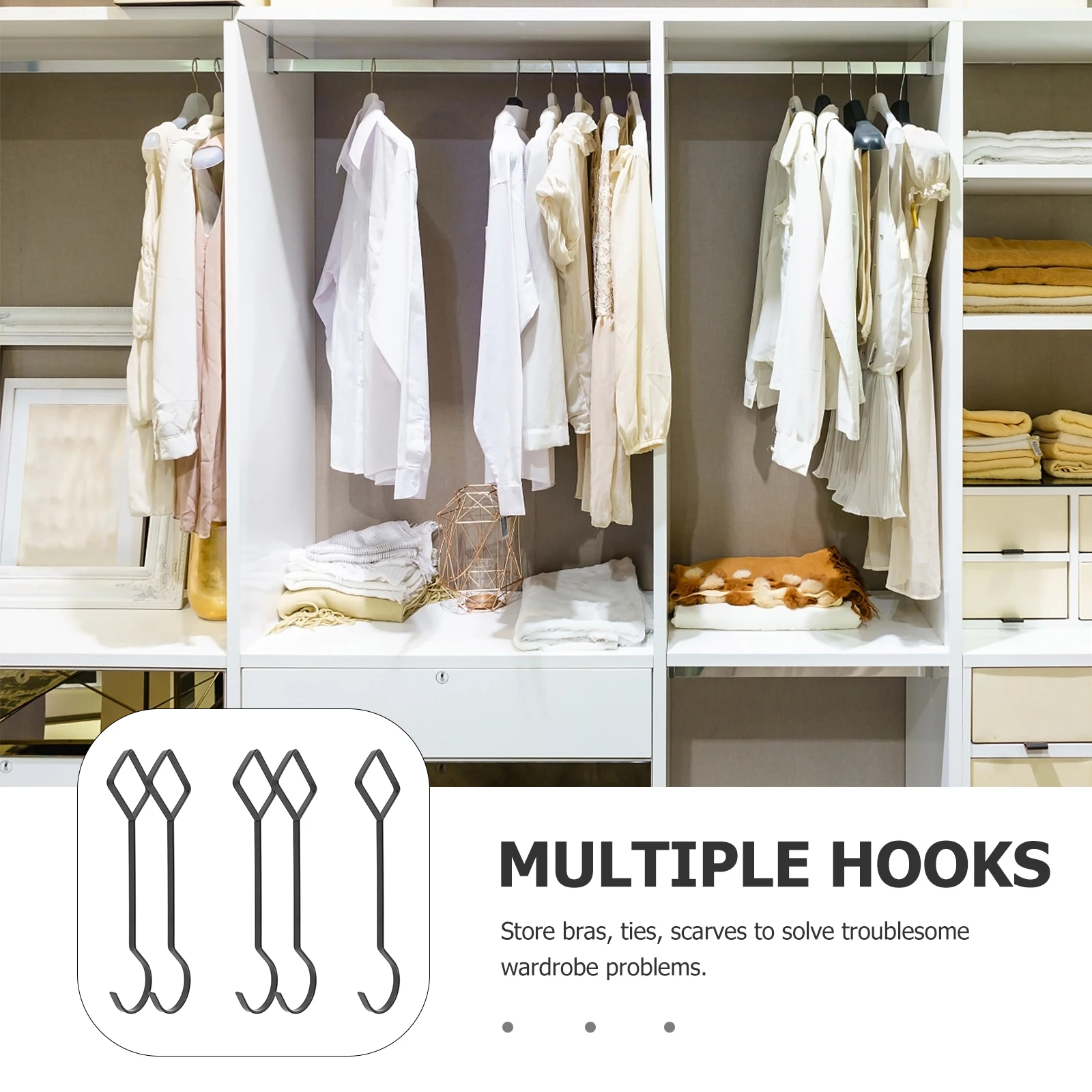 5 pcs Metal Clothes Closet Purse Hanger Coat Closet Rod Hooks For Home Wardrobe Kitchen Storage Display Use Strong Load Bearing 
5 pcs Metal Clothes Closet Purse Hanger Coat Closet Rod Hooks For Home Wardrobe Kitchen Storage Display Use Strong Load Bearing