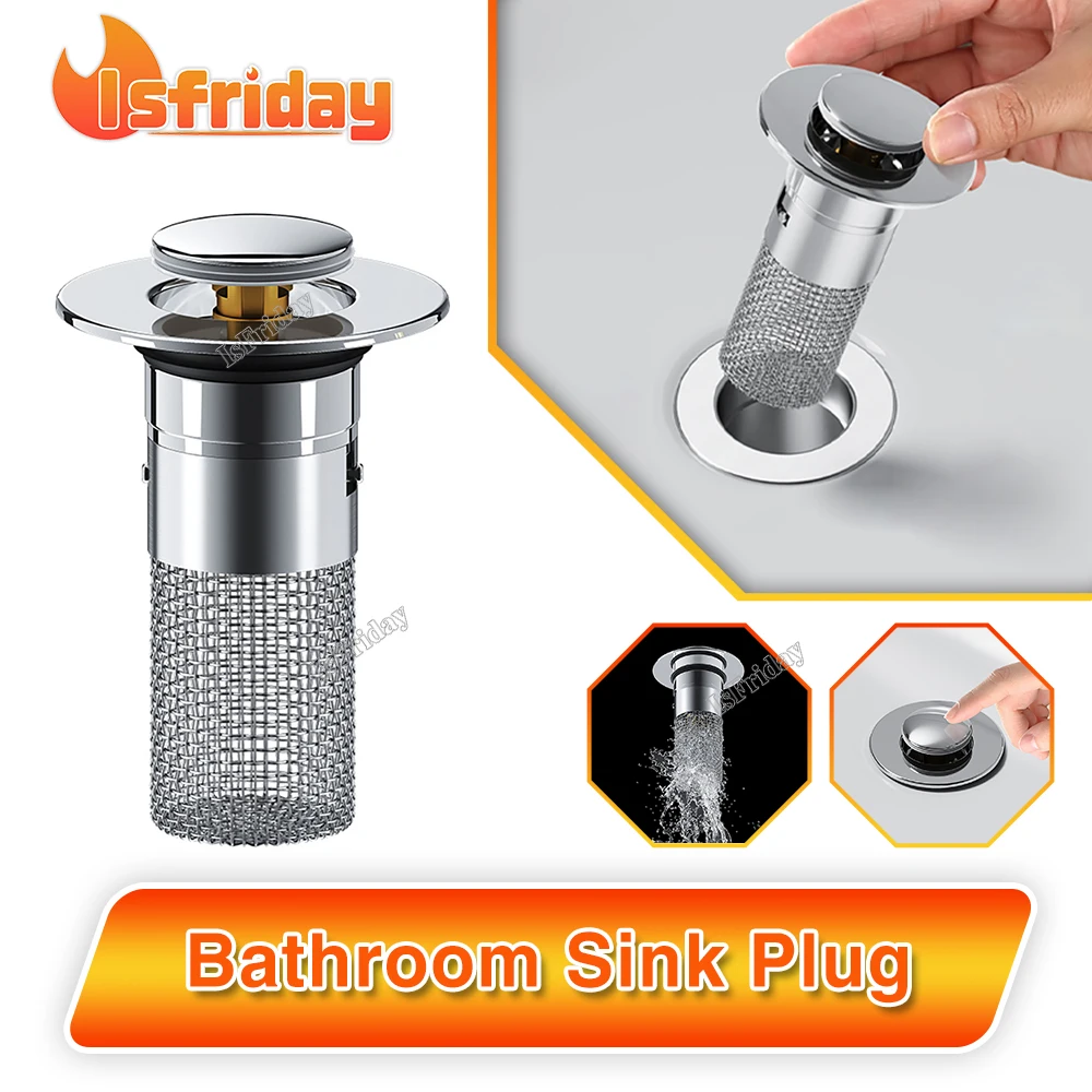 Drain trap Bathroom Sink Plug Stopper Pop-Up Sink Drain Strainer Plug Universal Basin Core Drain Filter for Shower Sink Filter
Drain trap Bathroom Sink Plug Stopper Pop-Up Sink Drain Strainer Plug Universal Basin Core Drain Filter for Shower Sink Filter