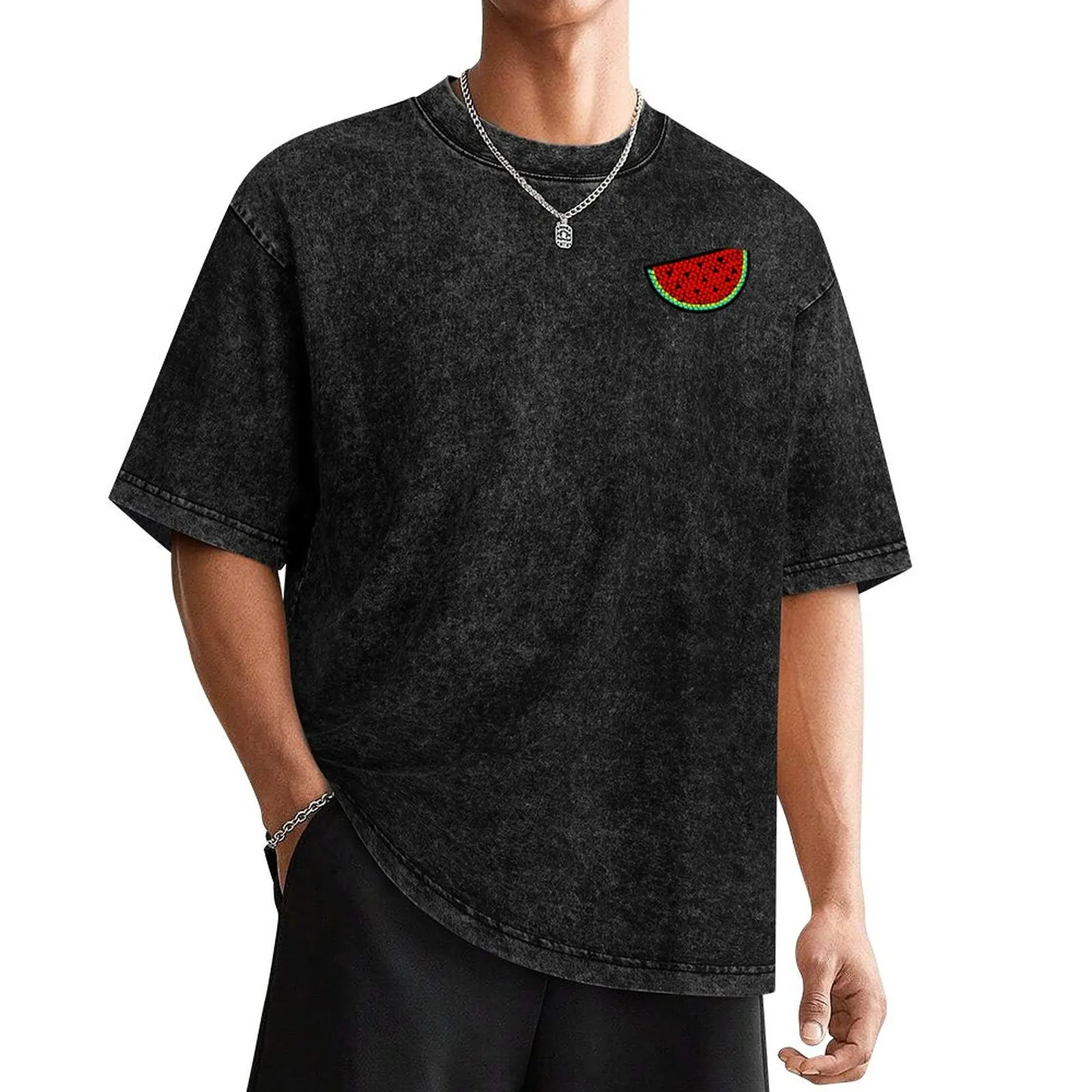 Tropical mosaic watermelon design on black background T-Shirt sweat vintage t shirts blanks big and tall t shirts for men
Tropical mosaic watermelon design on black background T-Shirt sweat vintage t shirts blanks big and tall t shirts for men