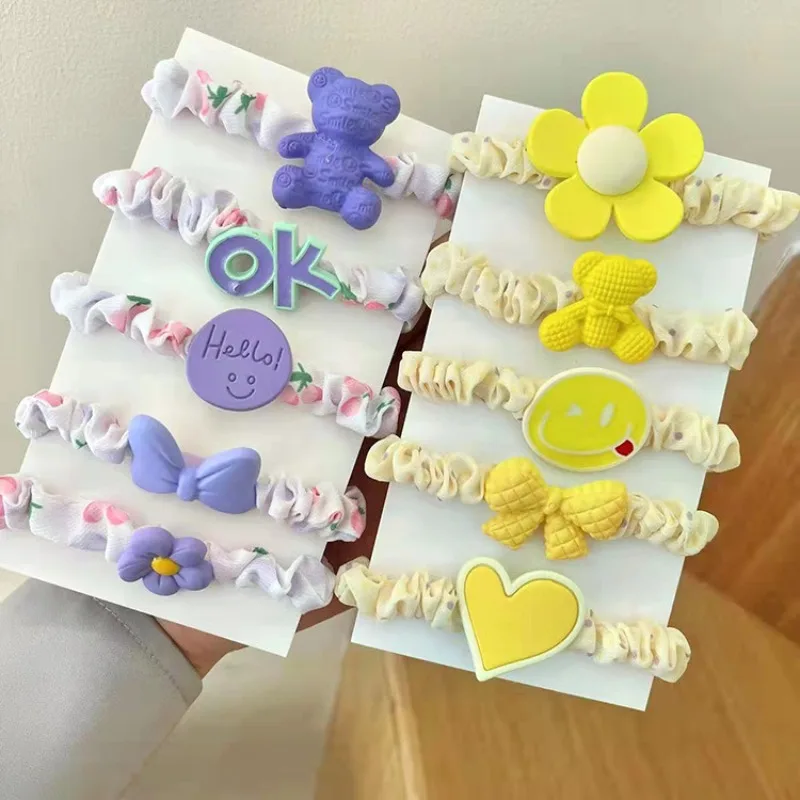 Korean Style Hair Ties Set Colorful Cartoon Fabric Elastic Bands for Girls Soft Non Damage High Elasticity Non Slip Cute Kids
Korean Style Hair Ties Set Colorful Cartoon Fabric Elastic Bands for Girls Soft Non Damage High Elasticity Non Slip Cute Kids