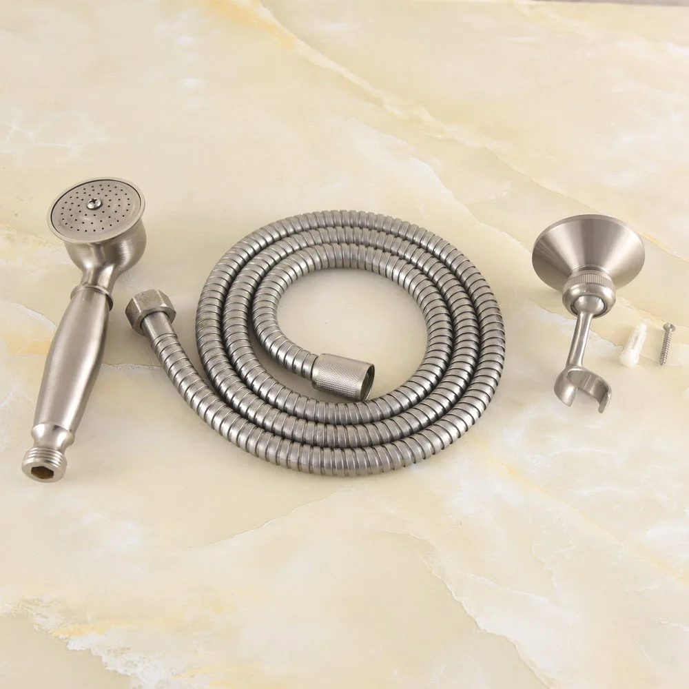 Bathroom Brushed Nickel Shower Head Set With shower holder And 1.5 M Plumbing Hose Hand Held Shower Head Nhh208
Bathroom Brushed Nickel Shower Head Set With shower holder And 1.5 M Plumbing Hose Hand Held Shower Head Nhh208