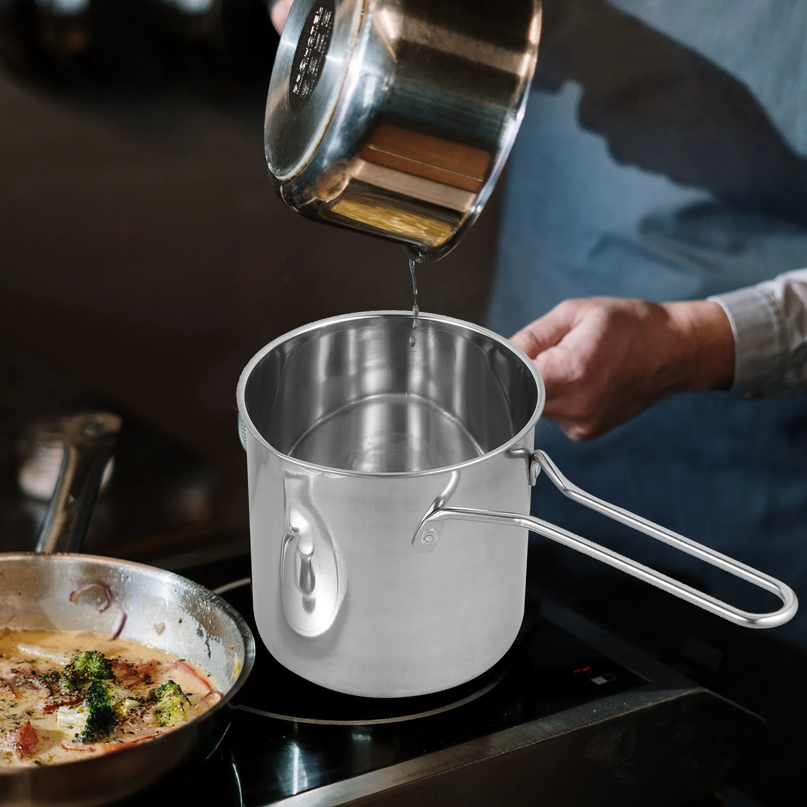 Stainless Steel Fryers Frying Pan Deep Frying Pot Household Fried Pot 304 Mini Kitchen Gadgets Grease H Cookware Home 
Stainless Steel Fryers Frying Pan Deep Frying Pot Household Fried Pot 304 Mini Kitchen Gadgets Grease H Cookware Home