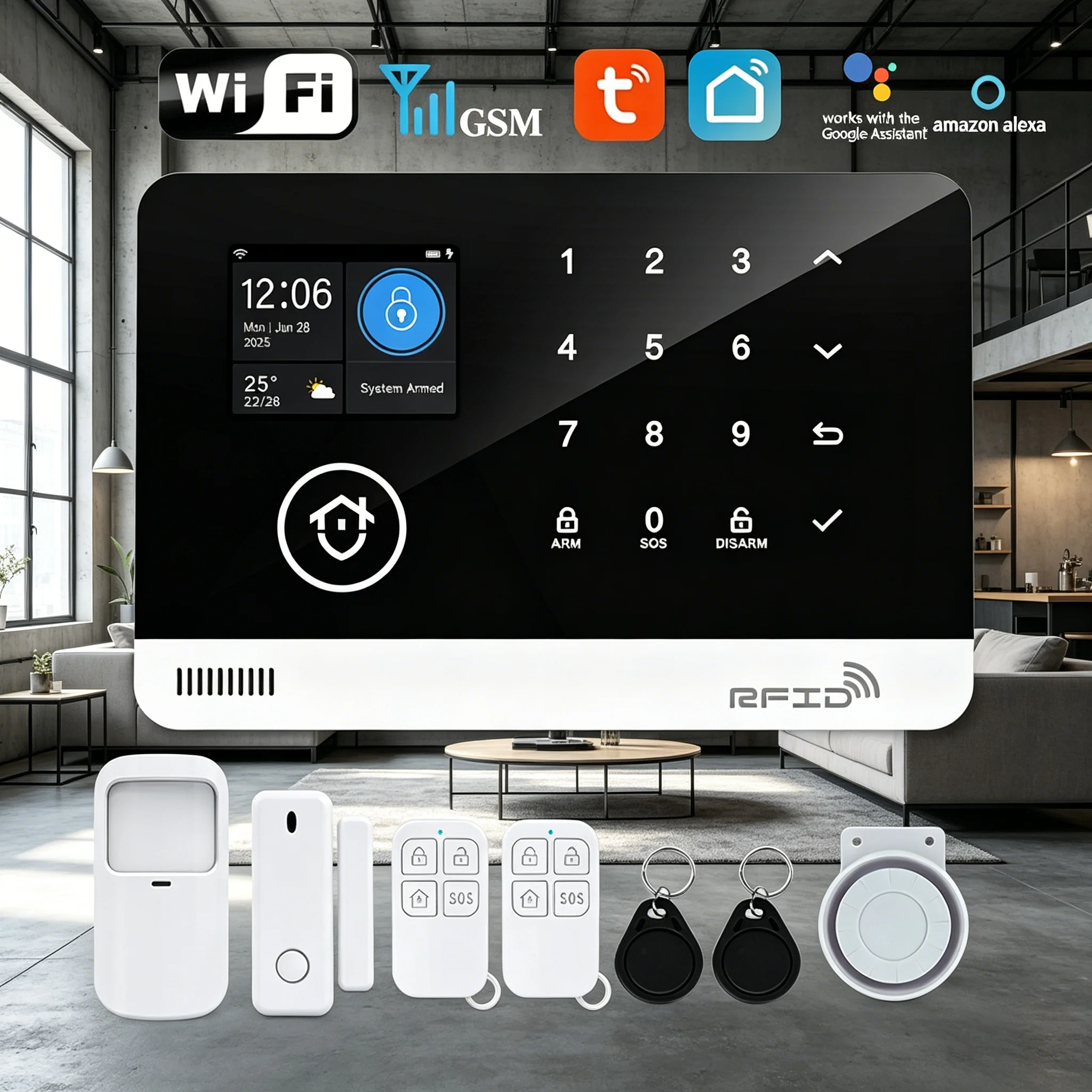 Tugard Smart Home Alarm Kit, WiFi GSM, Alexa Compatible, Wireless Sensors, APP Control, Anti-Theft 13Pcs Kit Camera
Tugard Smart Home Alarm Kit, WiFi GSM, Alexa Compatible, Wireless Sensors, APP Control, Anti-Theft 13Pcs Kit Camera