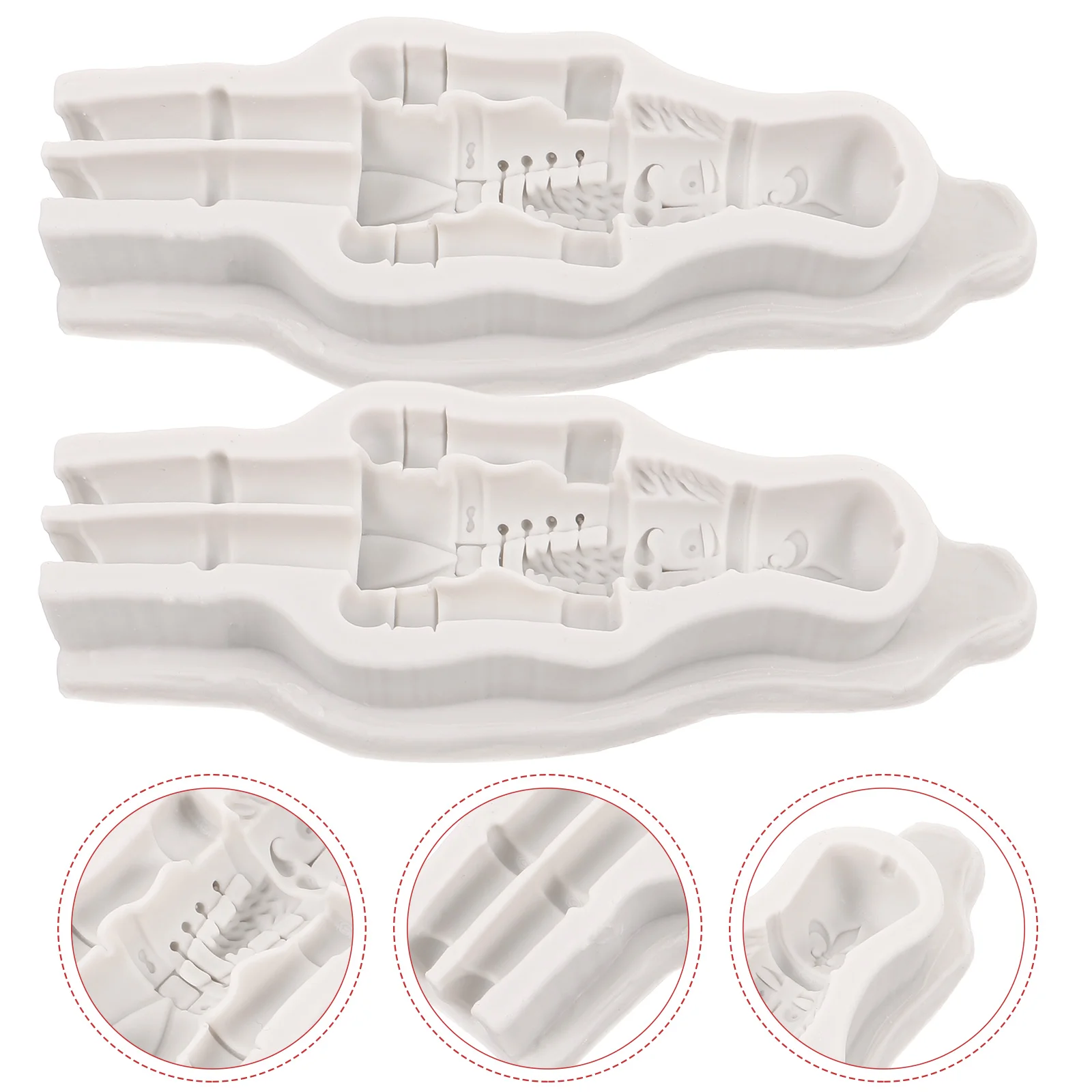 2 Pcs Xmas Ornament Mold Christmas Craft Display Decoration Nutcracker Fondant Molds
2 Pcs Xmas Ornament Mold Christmas Craft Display Decoration Nutcracker Fondant Molds