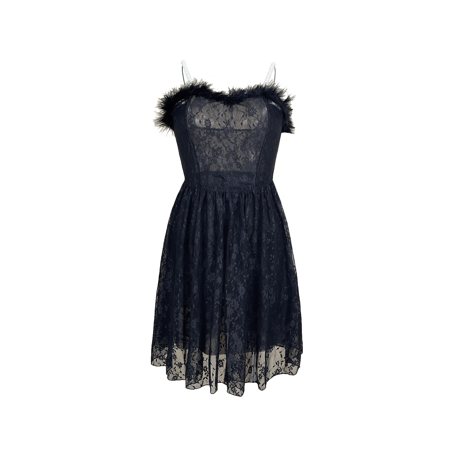 Sexy Fluffy Lace Camisole Nightdress See-through Mesh Seductive Lingerie Pearl Shoulder Straps A-line Dress Pure Desire GX8Y
Sexy Fluffy Lace Camisole Nightdress See-through Mesh Seductive Lingerie Pearl Shoulder Straps A-line Dress Pure Desire GX8Y