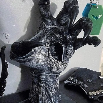 Witch's Demon Hand Wall Hanging Statues Resin Retro Art Hanging Design Creative Halloween Home Decor Art Sculpture For Room