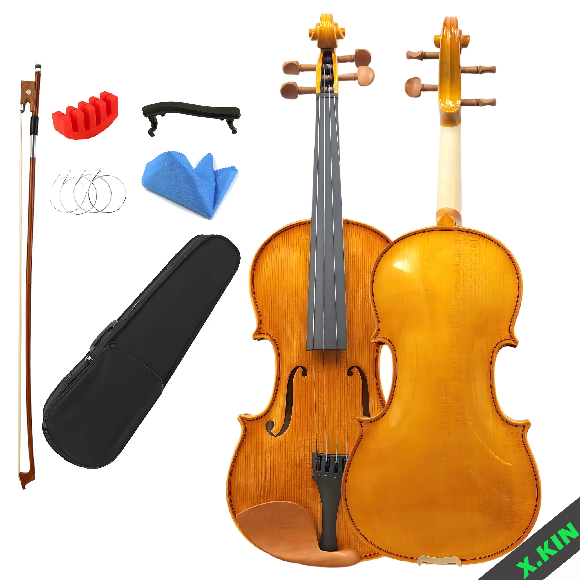 Beginner Violin Full Set 4/4 3/4 1/2 1/4 1/8 Size, Gloss Finish Student Violin with Case, Bow, Ebony Fittings for
Beginner Violin Full Set 4/4 3/4 1/2 1/4 1/8 Size, Gloss Finish Student Violin with Case, Bow, Ebony Fittings for