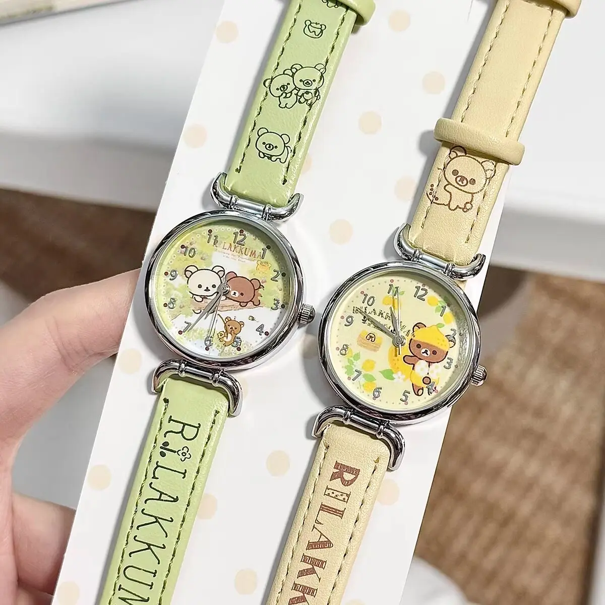 Rilakkuma Vintage Quartz Watch Girls Silent No Ticking Cartoon Wristwatch Teen Student Exam Daily Wear Girls Birthday Gifts
Rilakkuma Vintage Quartz Watch Girls Silent No Ticking Cartoon Wristwatch Teen Student Exam Daily Wear Girls Birthday Gifts