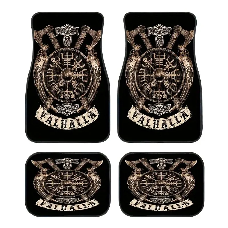 4pcs Viking Emblem Car Floor Mats, Universal Fit, Polyester Fiber, Non-Slip, Front & Rear Auto Interior Accessories,driver gift
4pcs Viking Emblem Car Floor Mats, Universal Fit, Polyester Fiber, Non-Slip, Front & Rear Auto Interior Accessories,driver gift