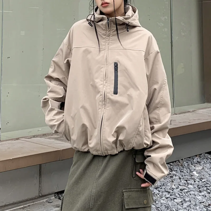 2023 New Women's Zipper Hooded Jacket Loose Outdoor Street Clothing Top Korean Women's Casual Oversized Coat
2023 New Women's Zipper Hooded Jacket Loose Outdoor Street Clothing Top Korean Women's Casual Oversized Coat