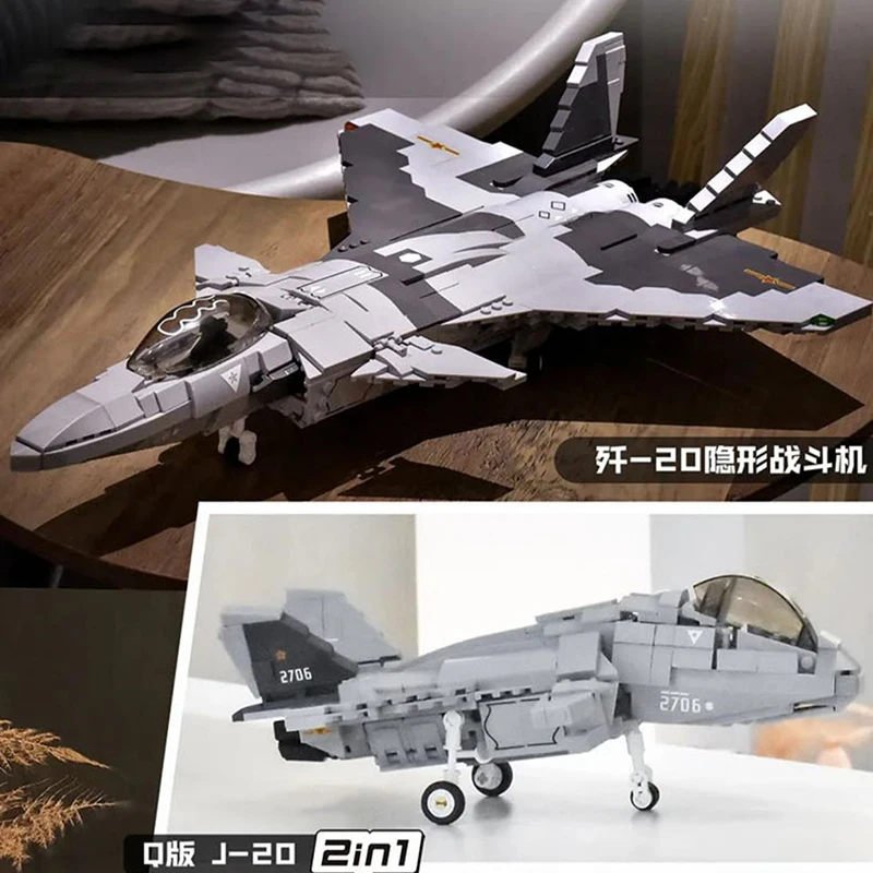 Chinese Military Model J-20 Fighter Jet Building Blocks Arms Armored Carrier Stealth Fighter Bricks Toys Compatible With LEGO
Chinese Military Model J-20 Fighter Jet Building Blocks Arms Armored Carrier Stealth Fighter Bricks Toys Compatible With LEGO