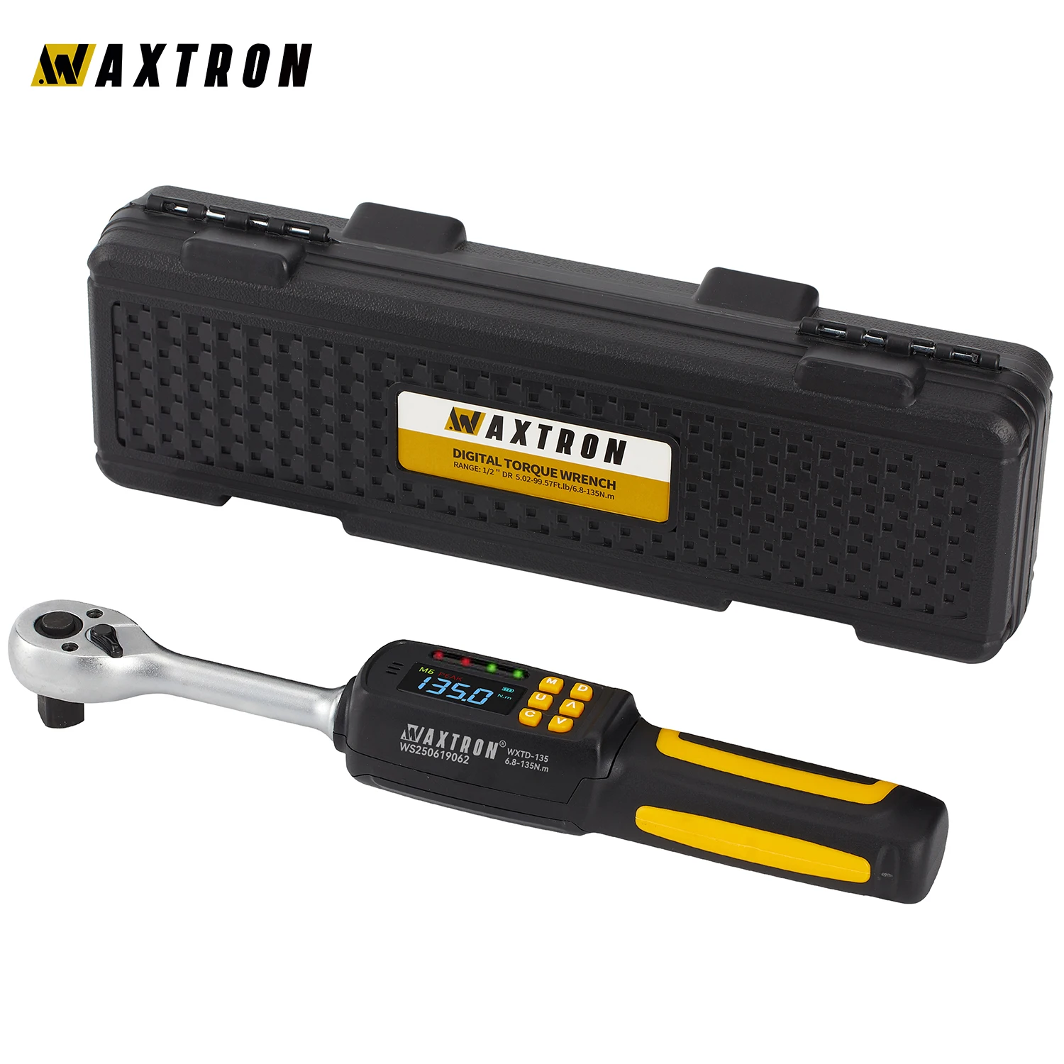 Waxtron Digital Torque Wrench 0.9-135N.m 1/2'' 1/4'' 3/8'' Torque Wrench Digital With Preset Values 2% Accuracy Hand Tool
Waxtron Digital Torque Wrench 0.9-135N.m 1/2'' 1/4'' 3/8'' Torque Wrench Digital With Preset Values 2% Accuracy Hand Tool