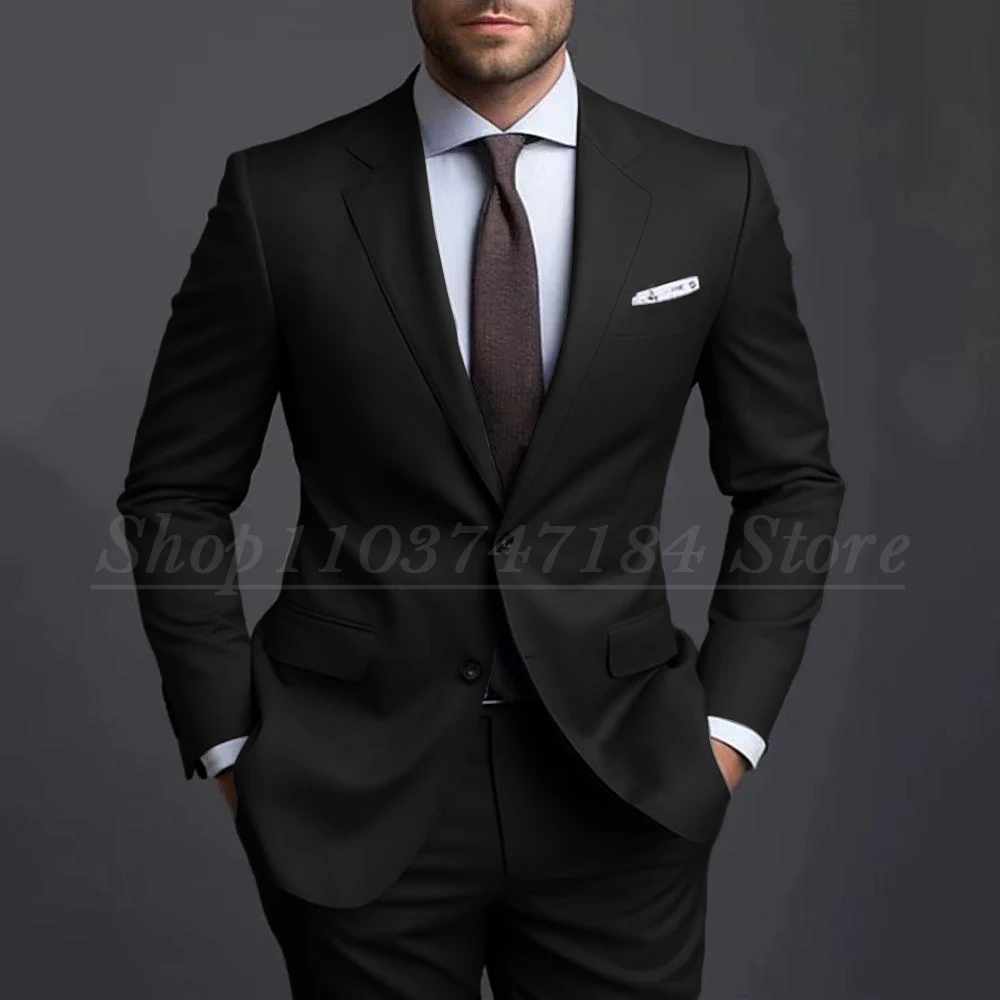 Slim Fit Wedding Men Suits Elegant Groomsmen Single Breasted Notch Lapel 2 Piece Jacket Pants High Quality Terno Costume Homme
Slim Fit Wedding Men Suits Elegant Groomsmen Single Breasted Notch Lapel 2 Piece Jacket Pants High Quality Terno Costume Homme