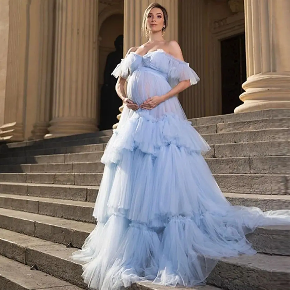 Elegant Prom Dresses for Pregnant Women's Maternity Dress Ruffled Pleats Off the Shoulder Baby Shower Gowns
Elegant Prom Dresses for Pregnant Women's Maternity Dress Ruffled Pleats Off the Shoulder Baby Shower Gowns