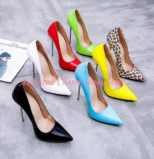 Sexy 13/16cm Super High Heels Pumps Lady Shoes Fashion Patent Leather Pointed Toe Metal Thin Heels Stiletto Woman Party Shoes
Sexy 13/16cm Super High Heels Pumps Lady Shoes Fashion Patent Leather Pointed Toe Metal Thin Heels Stiletto Woman Party Shoes