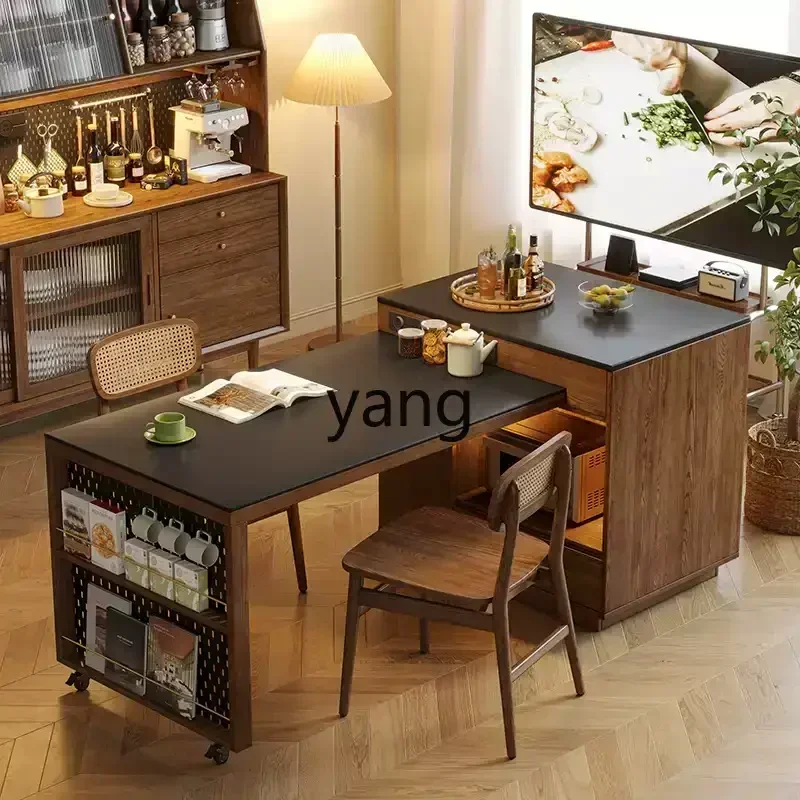LTT island dining table integrated multi-functional solid wood retractable bar table rock slab dining table
LTT island dining table integrated multi-functional solid wood retractable bar table rock slab dining table