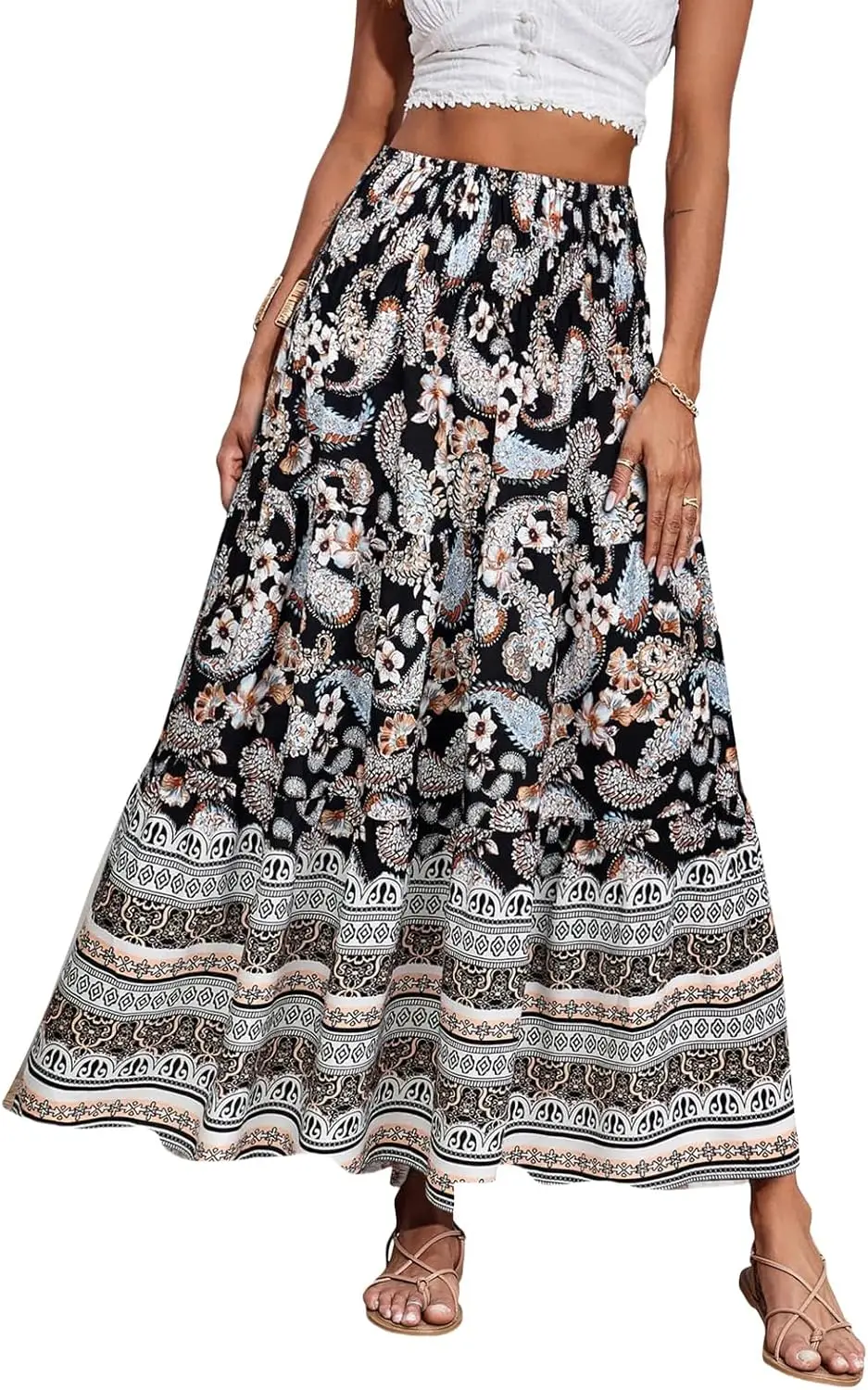 Luxy Trio Flowy Skirts for Women, Floral Maxi Skirt, High Waist A Line Long Boho Skirts Lightweight Swing Pleated Casual Skirt
Luxy Trio Flowy Skirts for Women, Floral Maxi Skirt, High Waist A Line Long Boho Skirts Lightweight Swing Pleated Casual Skirt