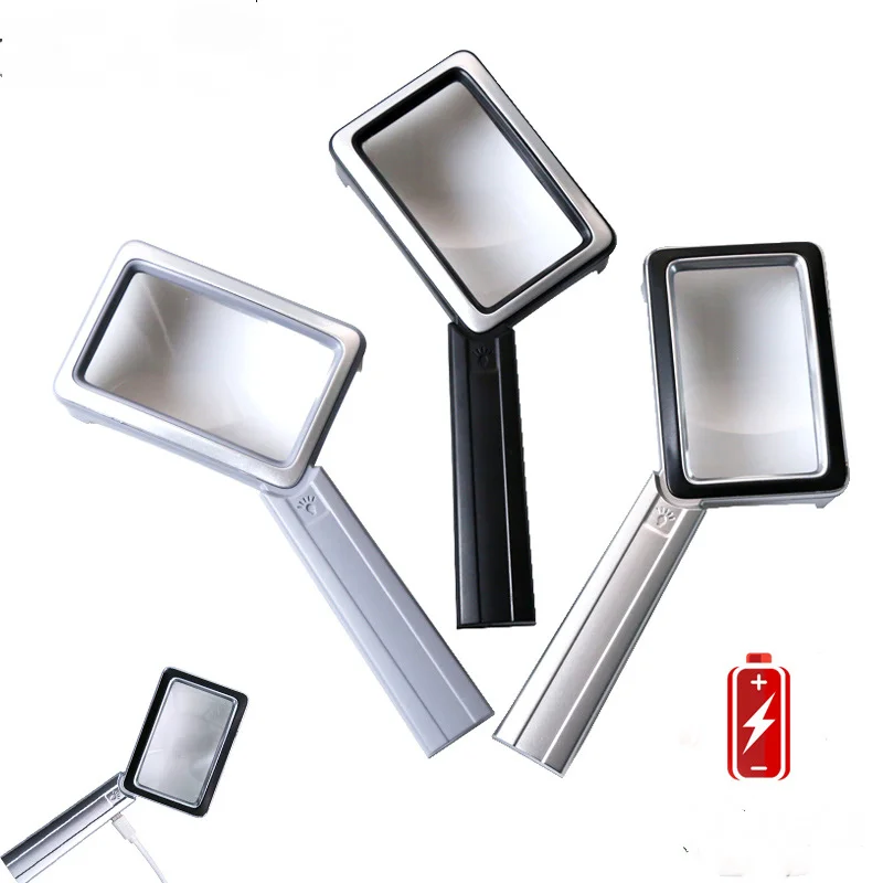3X Handheld Magnifier 16Led Light 3-Speed Switch Usb Charging Continuous Use Reading Magnifying Glass Lens Jewelry Loupe
3X Handheld Magnifier 16Led Light 3-Speed Switch Usb Charging Continuous Use Reading Magnifying Glass Lens Jewelry Loupe
