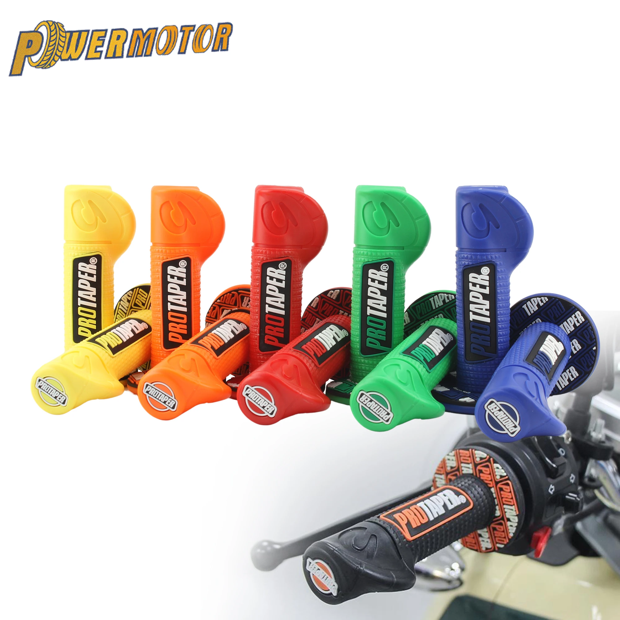 Motorcycle for taper 7/8" 22mm Handle Grips Universal Handlebar Rubber Gel Hand Grip Brake Motocross Dirt Pit Bike Motorbike
Motorcycle for taper 7/8" 22mm Handle Grips Universal Handlebar Rubber Gel Hand Grip Brake Motocross Dirt Pit Bike Motorbike