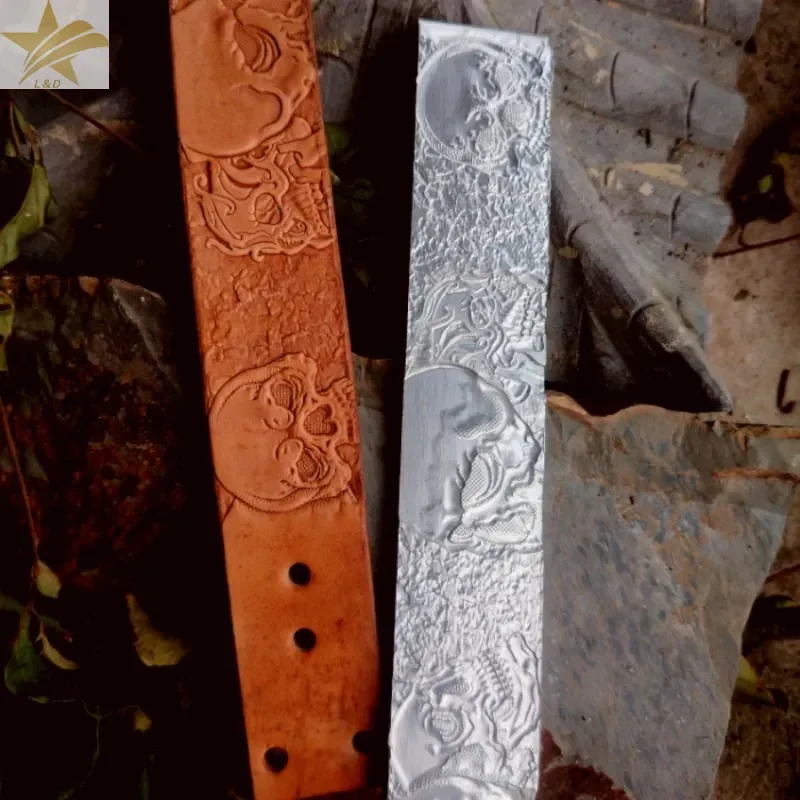 3D Leather Belt Embossing Stamp Mold, Vegetable-tanned Leather Stamps Heat Stamping Aluminium Alloy Pressing Tool Craft
3D Leather Belt Embossing Stamp Mold, Vegetable-tanned Leather Stamps Heat Stamping Aluminium Alloy Pressing Tool Craft