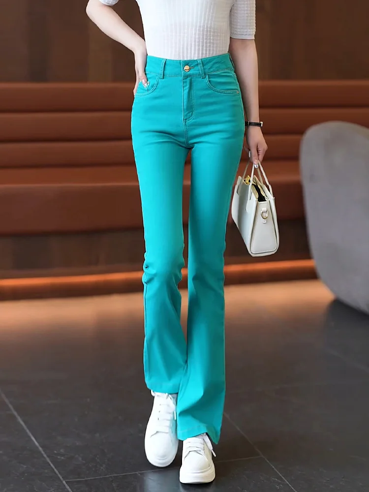 Green Bell Bottom Jeans Women's Summer Thin New Small Size High Waist Slimming Casual Bell Pants Korean Style Commute Wind
Green Bell Bottom Jeans Women's Summer Thin New Small Size High Waist Slimming Casual Bell Pants Korean Style Commute Wind