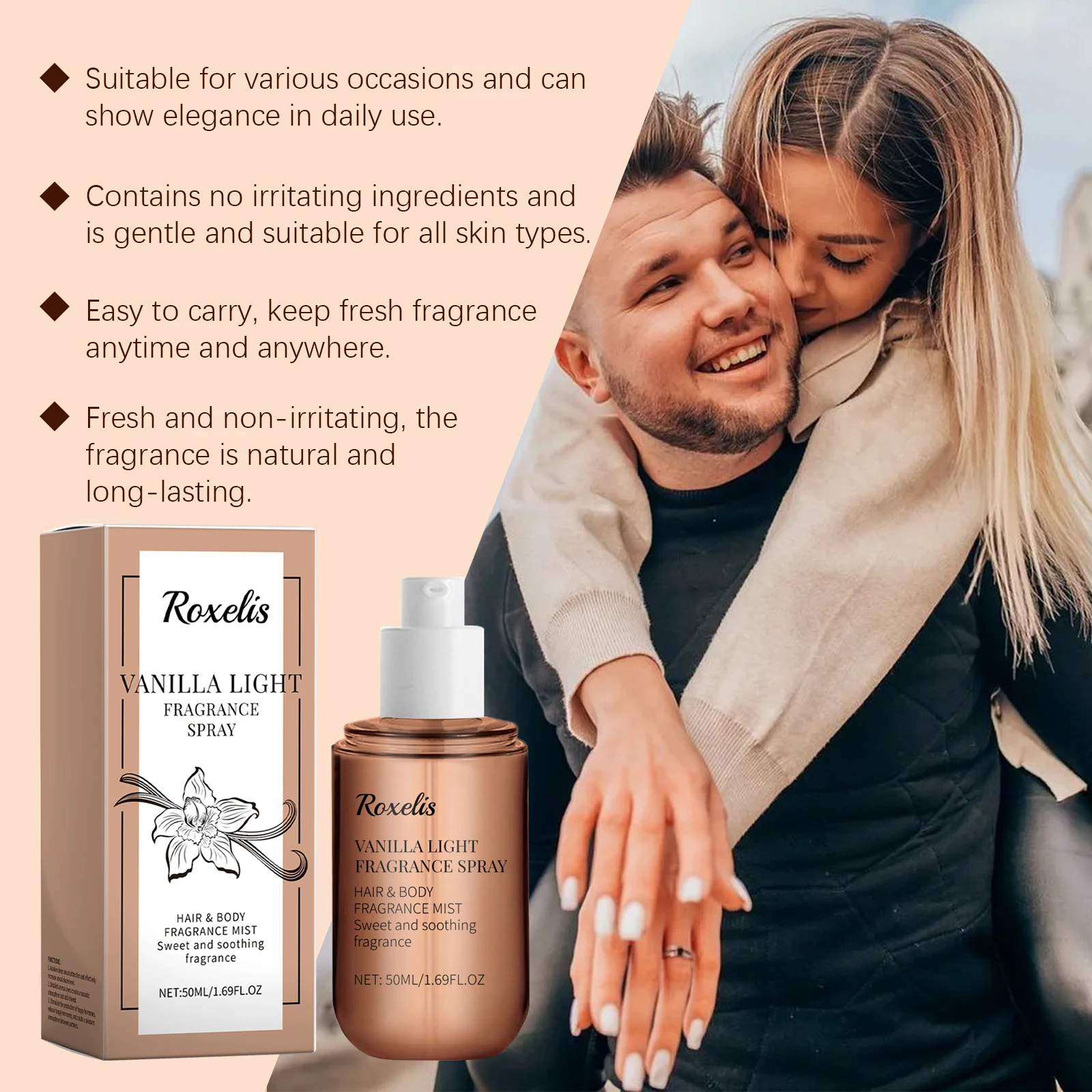 Vanilla Light Fragrance Spray Long Lasting Plant Scent Easy Carry Floral Pheromone Attract Men Date Flirting Gifts Women Perfume
Vanilla Light Fragrance Spray Long Lasting Plant Scent Easy Carry Floral Pheromone Attract Men Date Flirting Gifts Women Perfume