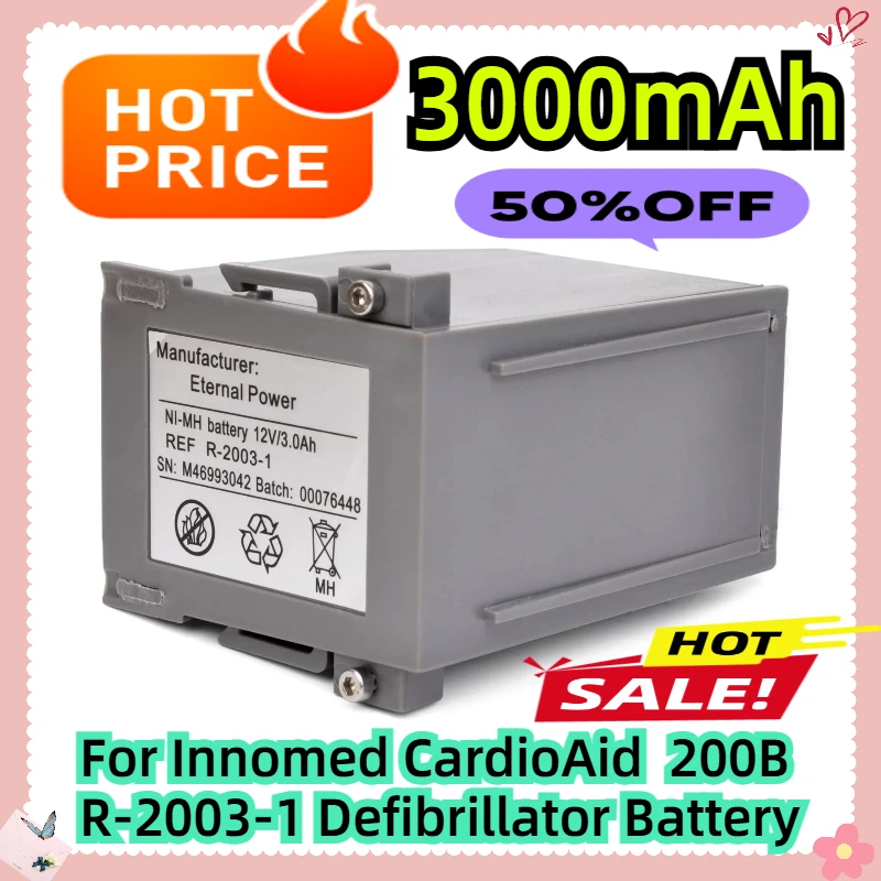 For Innomed CardioAid 200B R-2003-1 3000mAh Defibrillator Battery
For Innomed CardioAid 200B R-2003-1 3000mAh Defibrillator Battery