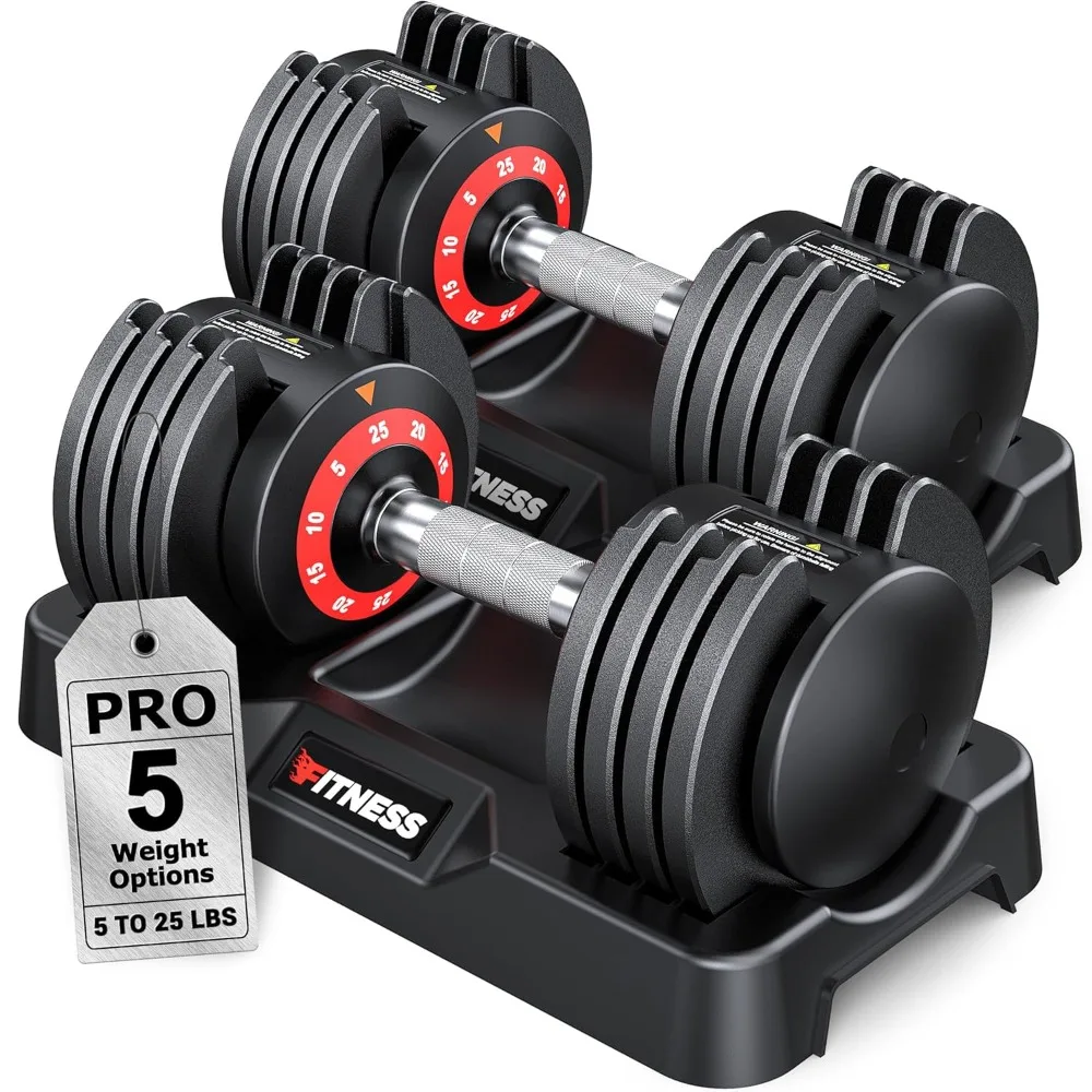 Adjustable Dumbbells Set of 2, 5-in-1/10-in-1/16-in-1 Quick-Lock Hand Weights 25/55/80 lbs Pair, Anti-Slip Handle, Customized
Adjustable Dumbbells Set of 2, 5-in-1/10-in-1/16-in-1 Quick-Lock Hand Weights 25/55/80 lbs Pair, Anti-Slip Handle, Customized