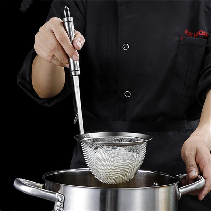 New 304 Stainless Steel Hanging Colander Basket with Long Handle Hot Pot Noodle Strainer Oil Filter Spoon Kitchen Gadgets
New 304 Stainless Steel Hanging Colander Basket with Long Handle Hot Pot Noodle Strainer Oil Filter Spoon Kitchen Gadgets